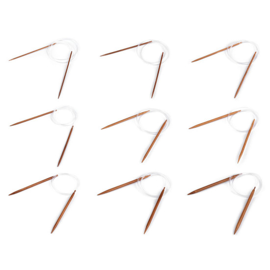 Circular bamboo knitting needles no. 3; 3.5; 4; 4.5; 5; 5.5; 6; 6.5; 7; 8 - Bamboo dark (1 Piece) Circular bamboo knitting needles no. 3; 3.5; 4; 4.5; 5; 5.5; 6; 6.5; 7; 8 - Bamboo dark (1 Piece)