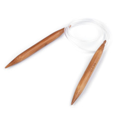 Circular bamboo knitting needles no. 9; 10; 12 - Bamboo dark (1 Piece)