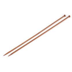 Druty proste nr. 3,5; 4; 4,5; 5 bambus - Bambus ciemny (1 Para)