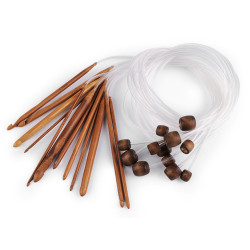 Bamboo hook for tunisian crochet - Mix of sizes (12 Pieces)