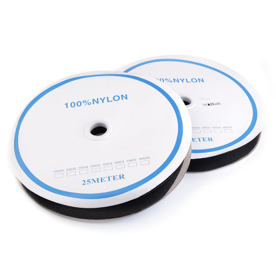 Taśma rzep komplet (haczyk+pętelka) szerokość 30 mm - Czarny (1 Metr) Taśma rzep komplet (haczyk+pętelka) szerokość 30 mm - Czarny (1 Metr)