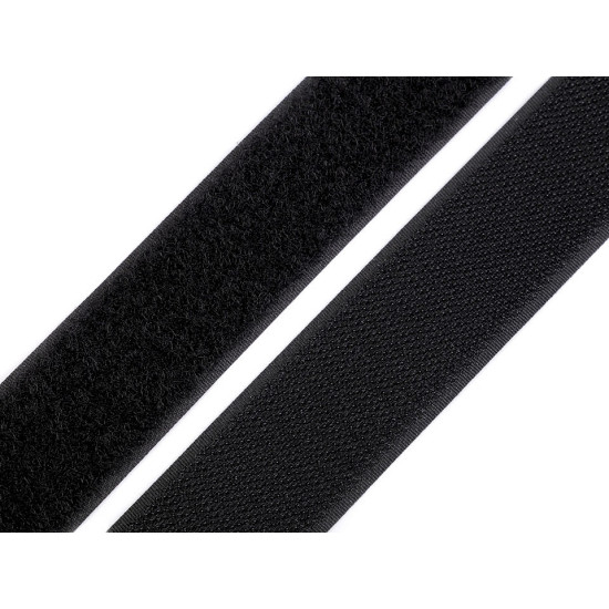Taśma rzep komplet (haczyk+pętelka) szerokość 30 mm - Czarny (1 Metr) Taśma rzep komplet (haczyk+pętelka) szerokość 30 mm - Czarny (1 Metr)