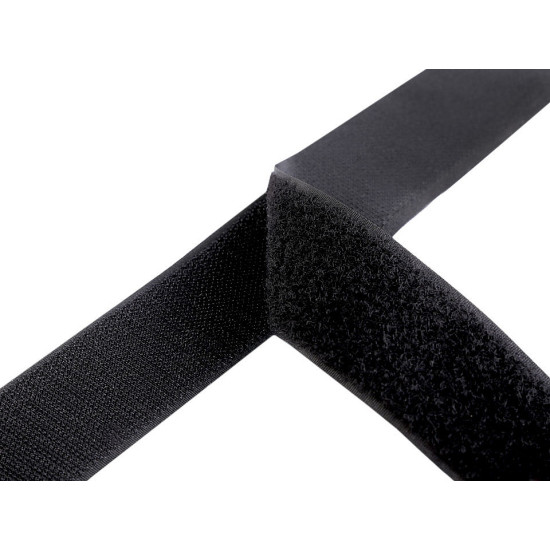 Taśma rzep komplet (haczyk+pętelka) szerokość 38 mm - Czarny (1 Metr) Taśma rzep komplet (haczyk+pętelka) szerokość 38 mm - Czarny (1 Metr)