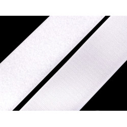 Taśma rzep komplet (haczyk+pętelka) szerokość 50 mm - White (1 Metr)