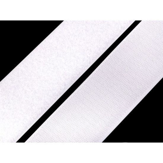 Taśma rzep komplet (haczyk+pętelka) szerokość 50 mm - White (1 Metr) Taśma rzep komplet (haczyk+pętelka) szerokość 50 mm - White (1 Metr)