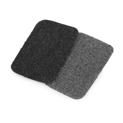 Écussons thermocollants en denim, 7,6x4,9 cm - Noir (1 Sachet)
