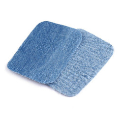 Écussons thermocollants en denim, 7,6x4,9 cm - Bleu clair (1 Sachet)