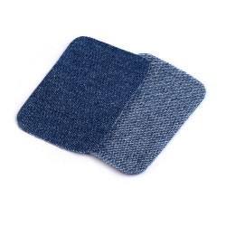 Écussons thermocollants en denim, 7,6x4,9 cm - Bleu (1 Sachet)