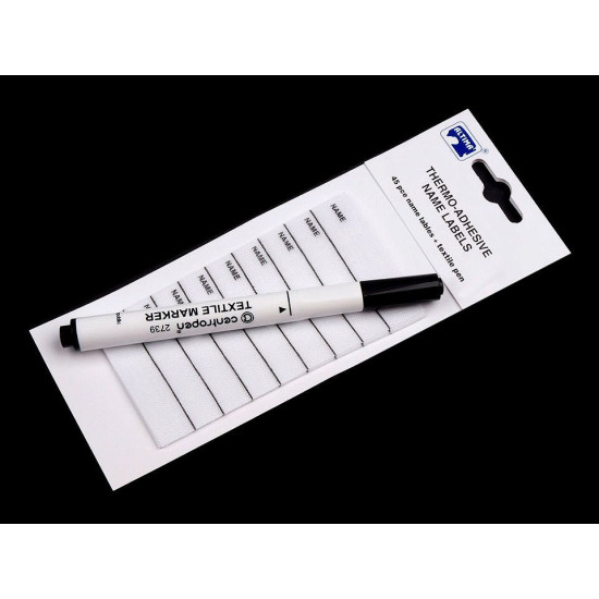 Etykieta ubraniowa do naprasowania z pisakiem - White (1 Torba)