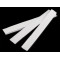 Cinta de velcro adhesivo de nailon, cortada, ancho 20 mm - Blanco (10 Pares)