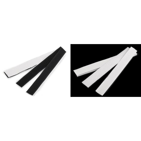 Taśma rzep samoprzylepna komplet (haczyk+pętelka) w odcinkach szerokość 20 mm - White (100 Pary) Taśma rzep samoprzylepna komplet (haczyk+pętelka) w odcinkach szerokość 20 mm - White (100 Pary)