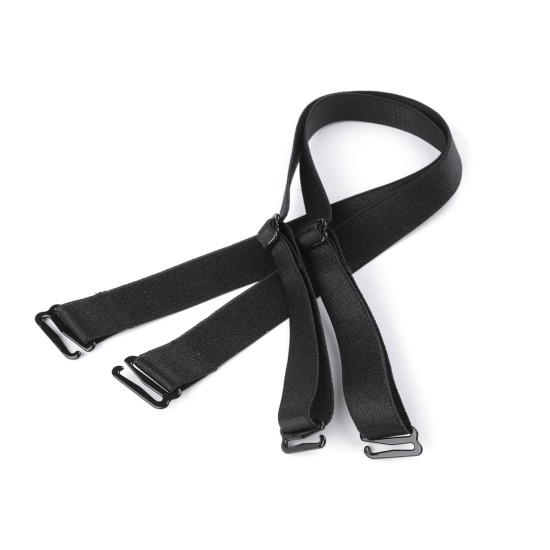 Ramiączka do biustonosza szerokość 16 mm z metalowym zapięciem - Czarny (1 Para) Ramiączka do biustonosza szerokość 16 mm z metalowym zapięciem - Czarny (1 Para)