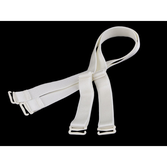 Ramiączka do biustonosza szerokość 16 mm z metalowym zapięciem - Czarny (1 Para) Ramiączka do biustonosza szerokość 16 mm z metalowym zapięciem - Czarny (1 Para)