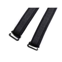 Ramiączka do biustonosza szerokość 16 mm z metalowym zapięciem - Czarny (1 Para)