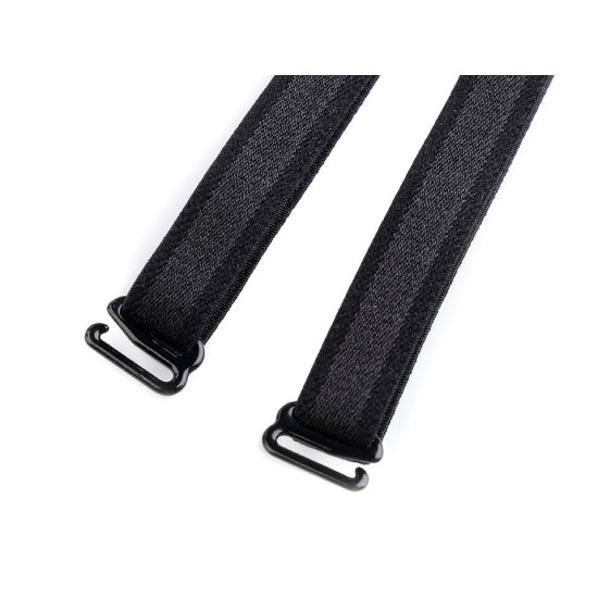 Ramiączka do biustonosza szerokość 16 mm z metalowym zapięciem - Czarny (1 Para) Ramiączka do biustonosza szerokość 16 mm z metalowym zapięciem - Czarny (1 Para)