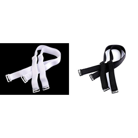 Ramiączka do biustonosza szerokość 16 mm z metalowym zapięciem - Czarny (1 Para) Ramiączka do biustonosza szerokość 16 mm z metalowym zapięciem - Czarny (1 Para)
