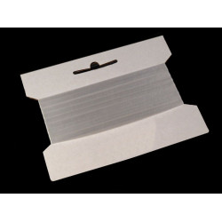 Bande élastique transparente en silicone, largeur 6 mm - Transparent (100 Mètres)