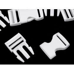 Klamra z regulatorem szerokość 20 mm - White (100 Pary)