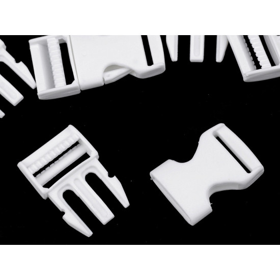 Klamra z regulatorem szerokość 20 mm - White (100 Pary) Klamra z regulatorem szerokość 20 mm - White (100 Pary)