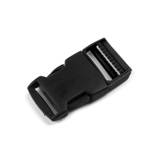 Side release buckle bb with strap adjuster width 25 mm - Black (100 Pairs) Side release buckle bb with strap adjuster width 25 mm - Black (100 Pairs)