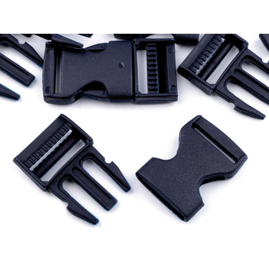 Side release buckle bb with strap adjuster width 25 mm - Black (100 Pairs) Side release buckle bb with strap adjuster width 25 mm - Black (100 Pairs)