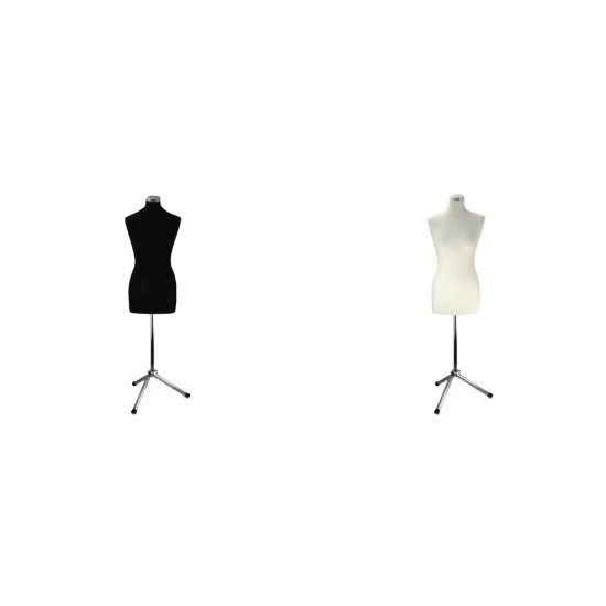 Tailor dressmaker dummy mannequin size 36-38, - Black (2 Pieces) Tailor dressmaker dummy mannequin size 36-38, - Black (2 Pieces)