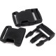 Klamra z regulatorem szerokość 30 mm - Czarny (100 Pary) Klamra z regulatorem szerokość 30 mm - Czarny (100 Pary)