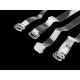 Ramiącza silikonowe do biustonosza, haczyki plastikowe, szer.10 mm - Transparent (1 Para)