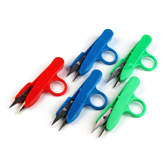 Obcinaczki do nici z plastikową rączką długość 12 cm - Losowe kolory (3 Sztuki) Obcinaczki do nici z plastikową rączką długość 12 cm - Losowe kolory (3 Sztuki)