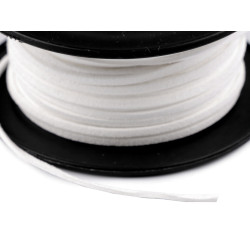 Rzemyk imitacja skóry szerokość 3 mm - White (120 Metry)