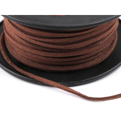 Rzemyk imitacja skóry szerokość 3 mm - Brązowy (120 Metry)