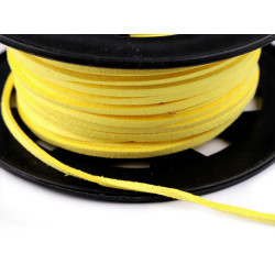 Rzemyk imitacja skóry szerokość 3 mm - Żółty (120 Metry)