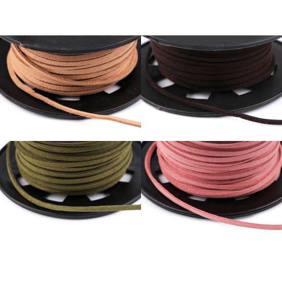 Rzemyk imitacja skóry szerokość 3 mm - Czerwony (120 Metry) Rzemyk imitacja skóry szerokość 3 mm - Czerwony (120 Metry)