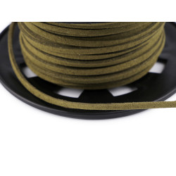 Rzemyk imitacja skóry szerokość 3 mm - Khaki (120 Metry)