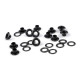 Grommet / eyelet with washer inner ø5.5 mm / outer ø10 mm - Black varnish (1000 Pairs) Grommet / eyelet with washer inner ø5.5 mm / outer ø10 mm - Black varnish (1000 Pairs)