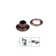 Grommet / eyelet with washer inner ø5.5 mm / outer ø10 mm - Black varnish (1000 Pairs) Grommet / eyelet with washer inner ø5.5 mm / outer ø10 mm - Black varnish (1000 Pairs)