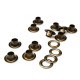 Grommet / eyelet with washer inner ø5.5 mm / outer ø10 mm - Black varnish (1000 Pairs) Grommet / eyelet with washer inner ø5.5 mm / outer ø10 mm - Black varnish (1000 Pairs)
