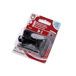 Grommet / eyelet with washer, inner ø7 mm / outer ø13 mm - Black varnish (1 Card)