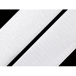 Taśma rzep komplet (haczyk+pętelka) szerokość 10 cm - White (1 Metr)