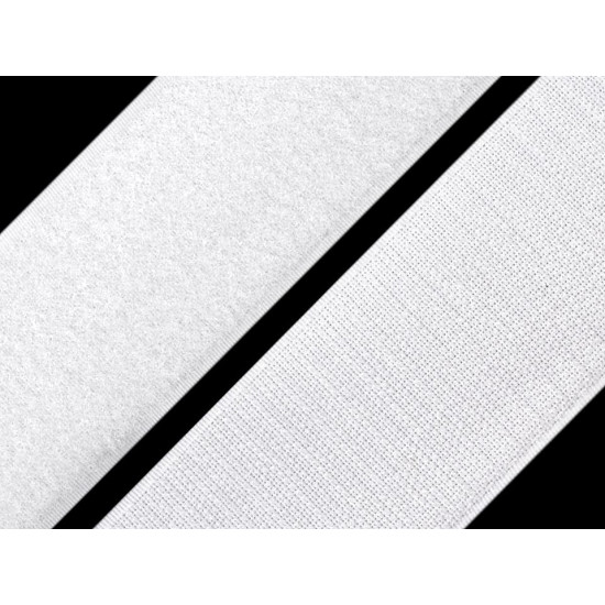 Taśma rzep komplet (haczyk+pętelka) szerokość 10 cm - White (1 Metr) Taśma rzep komplet (haczyk+pętelka) szerokość 10 cm - White (1 Metr)