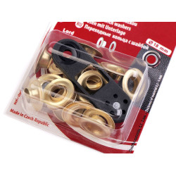 Oczka metalowe wew.ø8 mm / zew.ø18 mm - Złoty jasny (1 Pudełko)