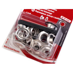 Oczka metalowe wew.ø8 mm / zew.ø18 mm - Nikiel (1 Pudełko)