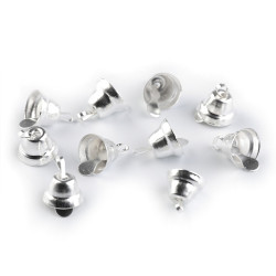 Metal bell ø11 mm - Silver (10 Pieces)