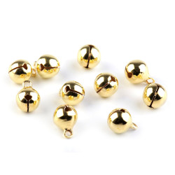 Metal jingle bells ø10 mm - Gold (20 Pieces)