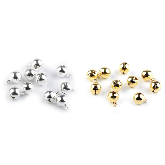 Metal jingle bells ø10 mm - Gold (20 Pieces)