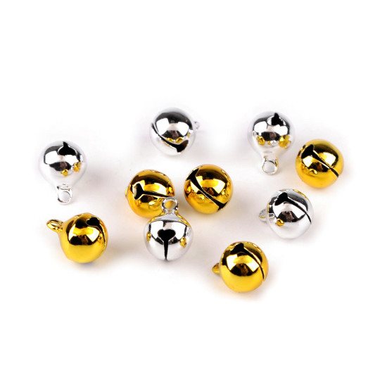 Metal jingle bells ø10 mm - Gold (20 Pieces)