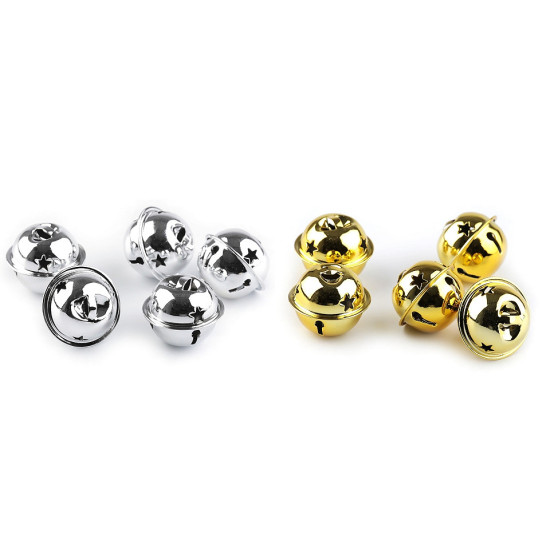 Jingle bells ø30 mm - Gold (5 Pieces) Jingle bells ø30 mm - Gold (5 Pieces)