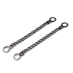 Metal coat hanging loop / chain - Black nickel (100 Pieces)