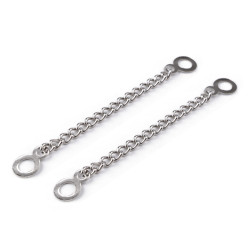 Metal coat hanging loop / chain - Nickel (100 Pieces)