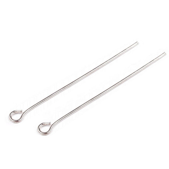 Aste per occhielli, dimensioni: 40 mm - Platino (250 Pezzi) Aste per occhielli, dimensioni: 40 mm - Platino (250 Pezzi)